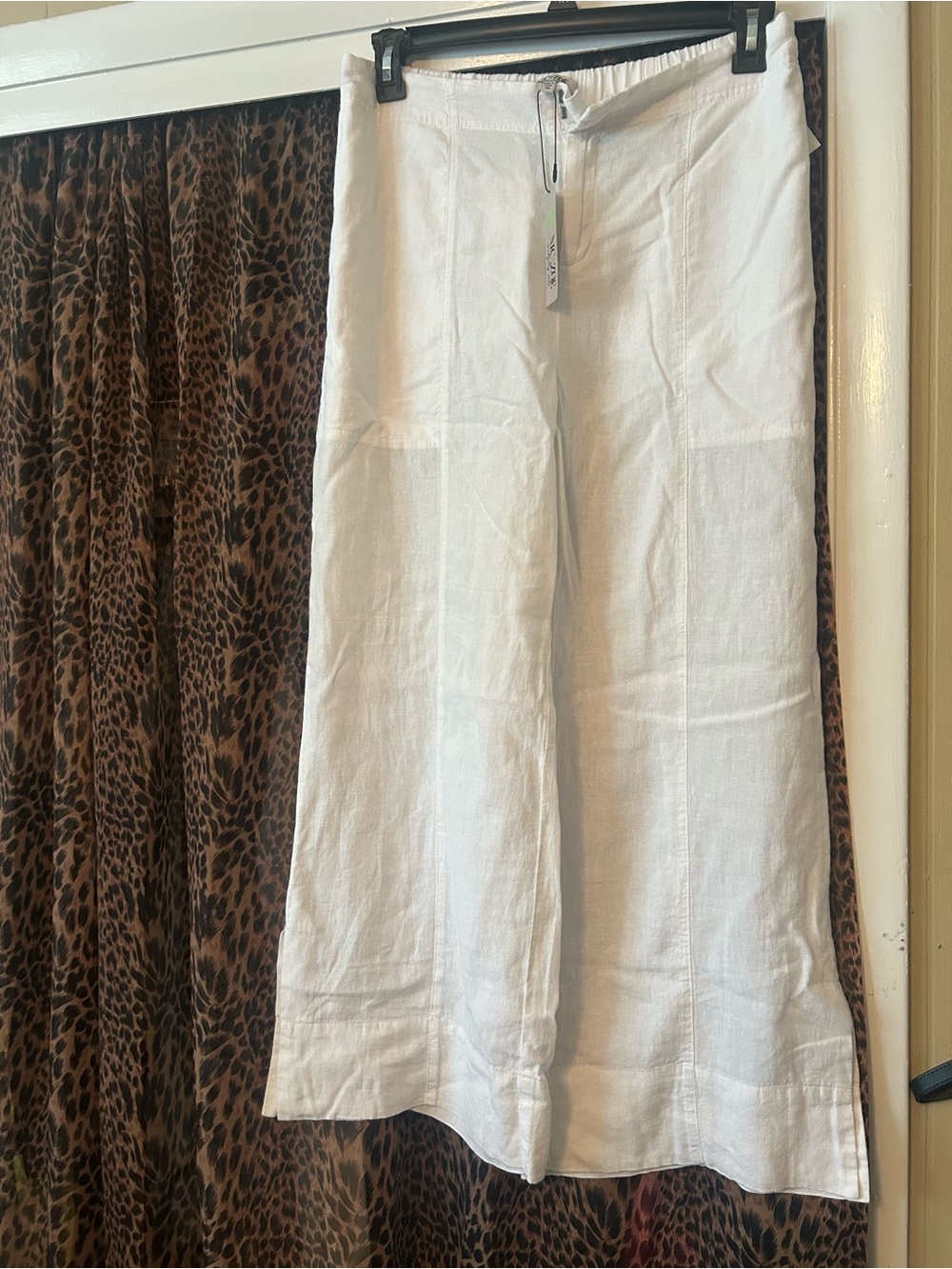 NIC+ZOE White Wide-Leg Linen-Blend Pants